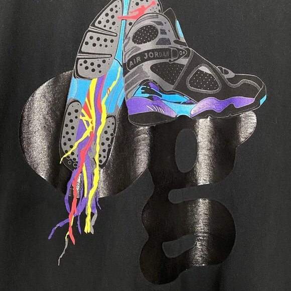 NIKE Men Air Jordan Graphic Short Sleeve T-Shirt Black 4XL 46-3 - Picture 8 of 8